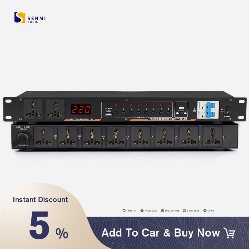 

Power Sequence Controller High Quality 10 Channel Power Sequencer With Led Display For Recording