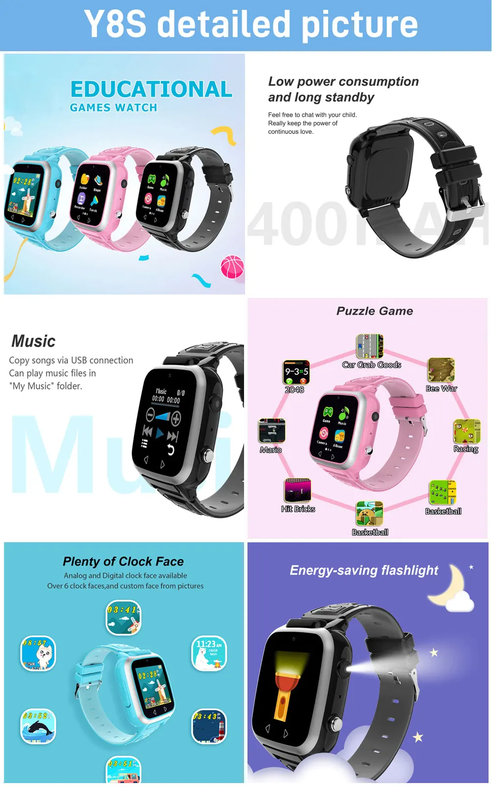 2G 4G Smart Watch per bambini Orologio da gioco per telefono Mini tipi di telefoni di orologi in vendita per bambini Regali di festival di compleanno Ragazzi Ragazze