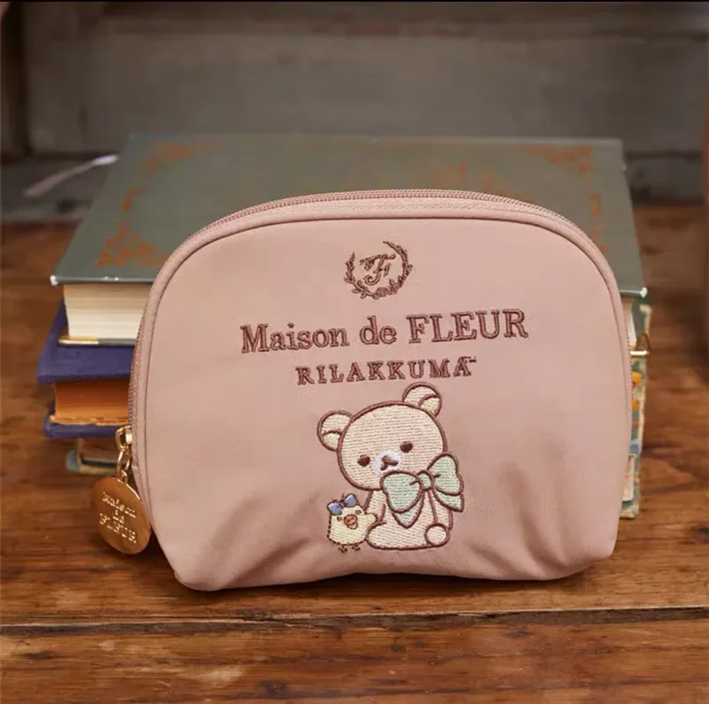 Imagem -02 - Cute Rilakkuma Anime Coin Purse Carteira Kawaii Mini Bolsa de Maquiagem Organizador de Armazenamento Bolsas Cosméticos Case de Beleza