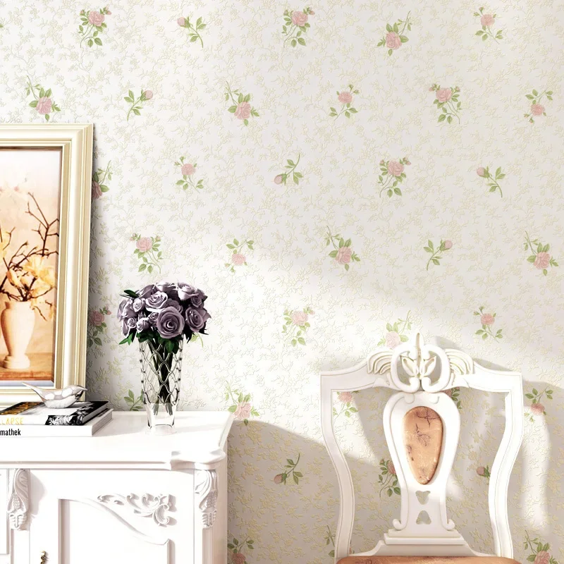 

1Roll Non-woven Wallpaper Fresh Small Broken Flowers Pastoral Warm Romantic Girl Room Wedding Room Bedroom Living Room Wallpaper