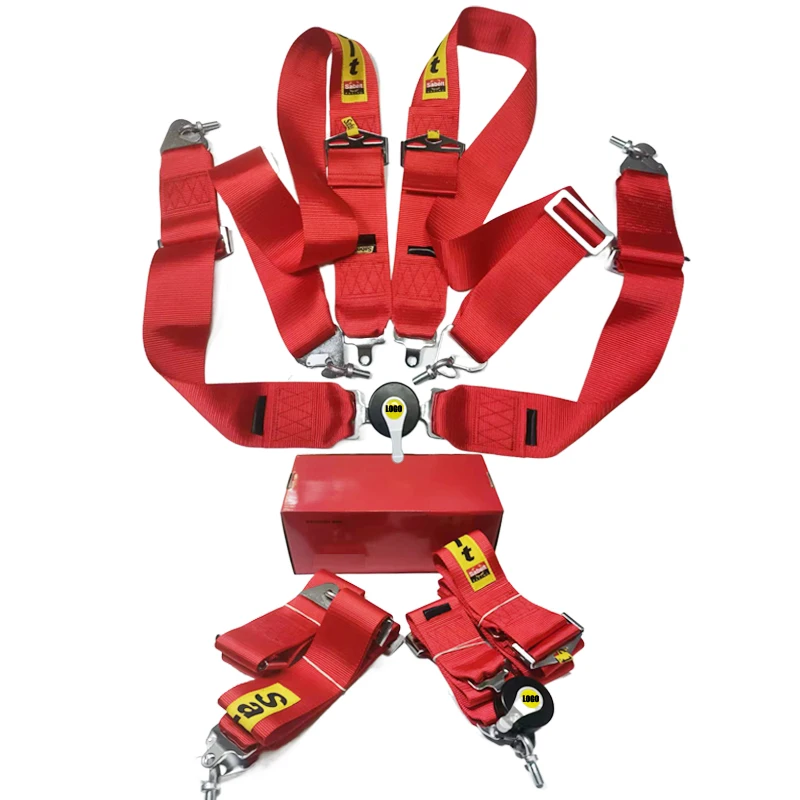 

3-дюймовый 4-точечный ремень безопасности для соревнований, модифицированное автомобильное сиденье, универсальный гоночный ремень безопасности с защелкой, безопасный регулируемый плечевой ремень