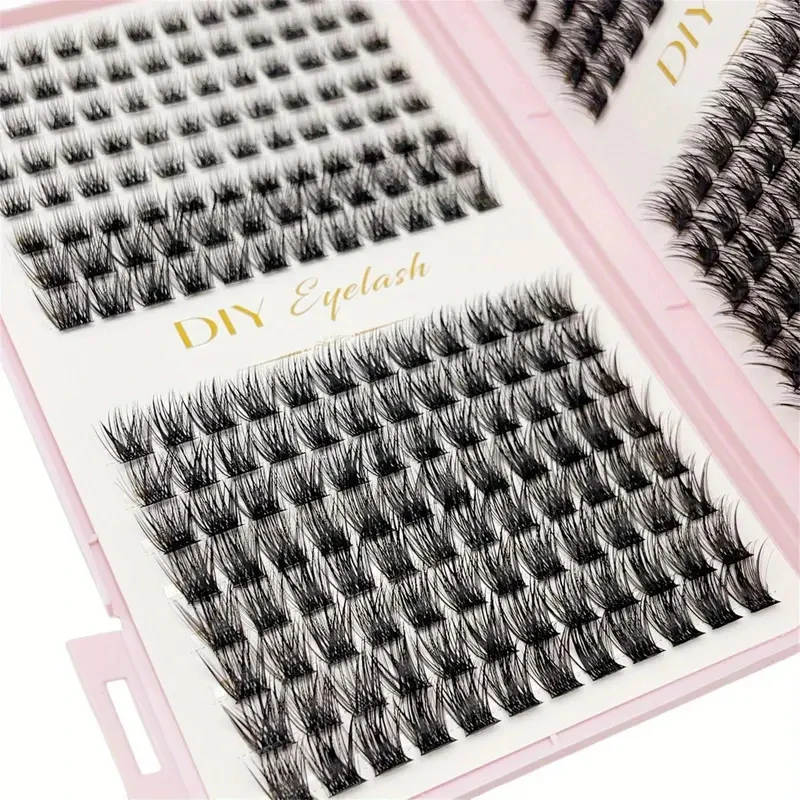 Eyelash Extension Kit - Individual Eyelash Sets, D-Curl, Multiple Lengths, Odorless, Easy to Apply for Home Makeup Books