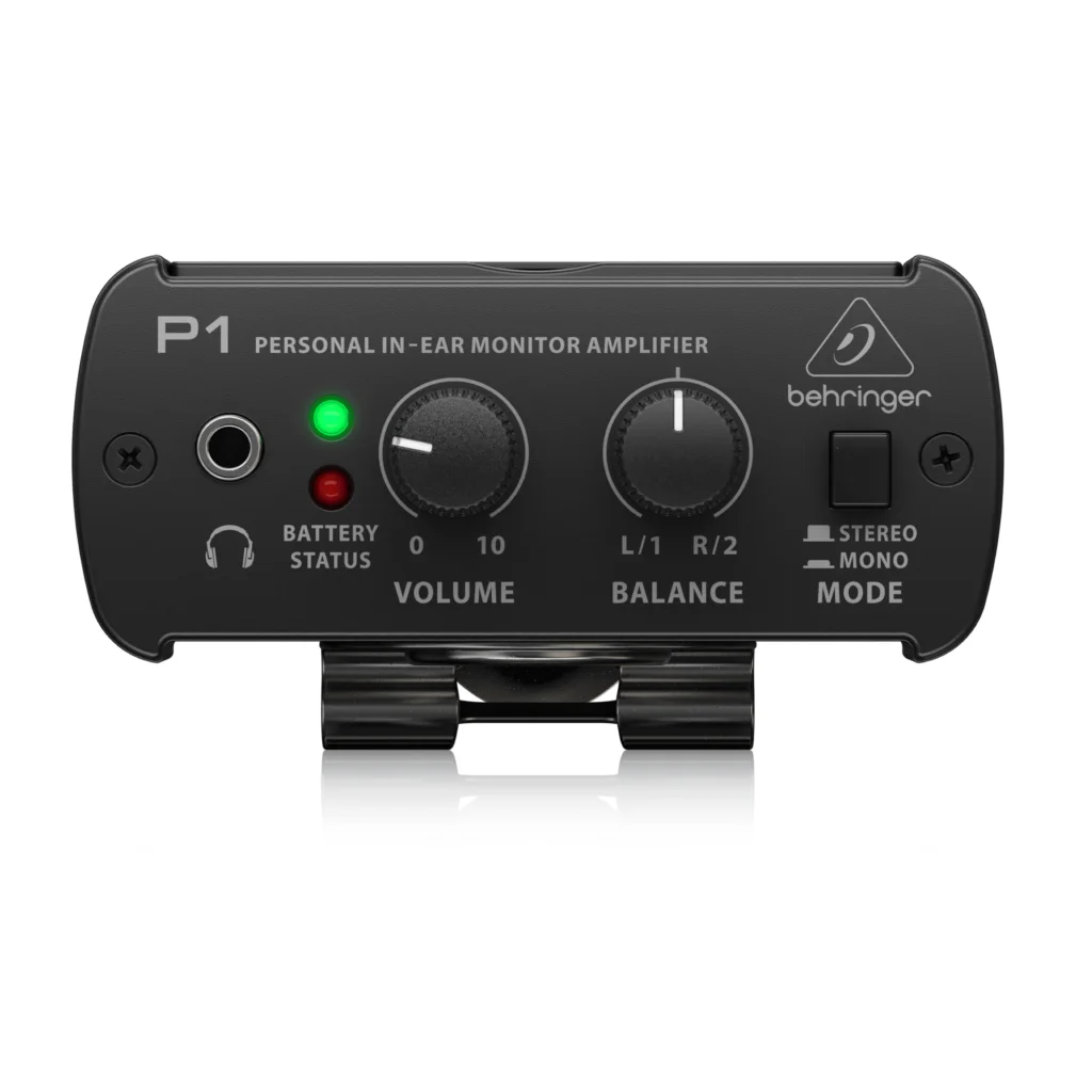 BEHRINGER – amplificateur de moniteur intra-auriculaire personnel p1, fonctionnement stéréo/mono commutable pour les applications de moniteur personnel