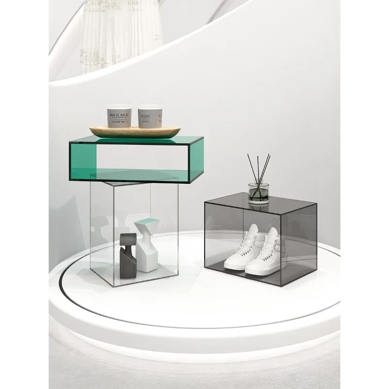 Clothing store acrylic transparent display stand water table display stand window display props shoe bag ornament platform