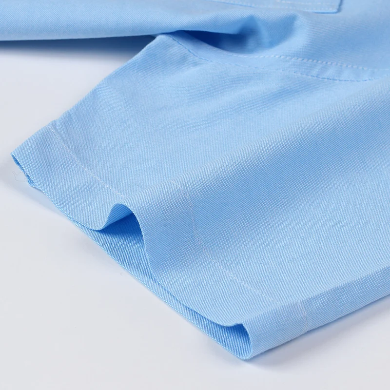 100% Cotton Oxford Short Sleeve Dress Shirt Men's Summer Fashion Stripe Plaid Shirt Men Short Sleeve Business Formal Social