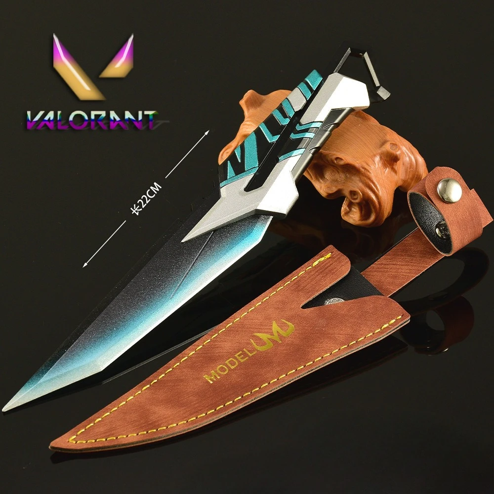 22cm バロラント ORA x ワンタップナイフ モデル ゲーム周辺機器 コスプレ小道具 高品質クラフト デスクトップコレクタブルオーナメント 男の子のおもちゃ ギフト