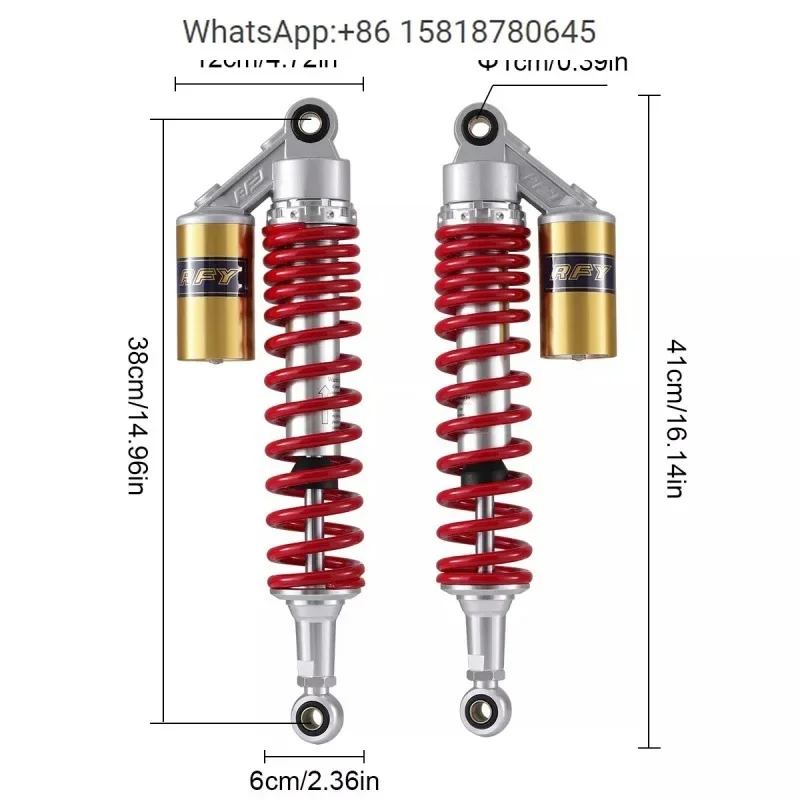 RFY380 shock absorber modification for Yam-aha for Bans-hee YFZ350 shock absorber red
