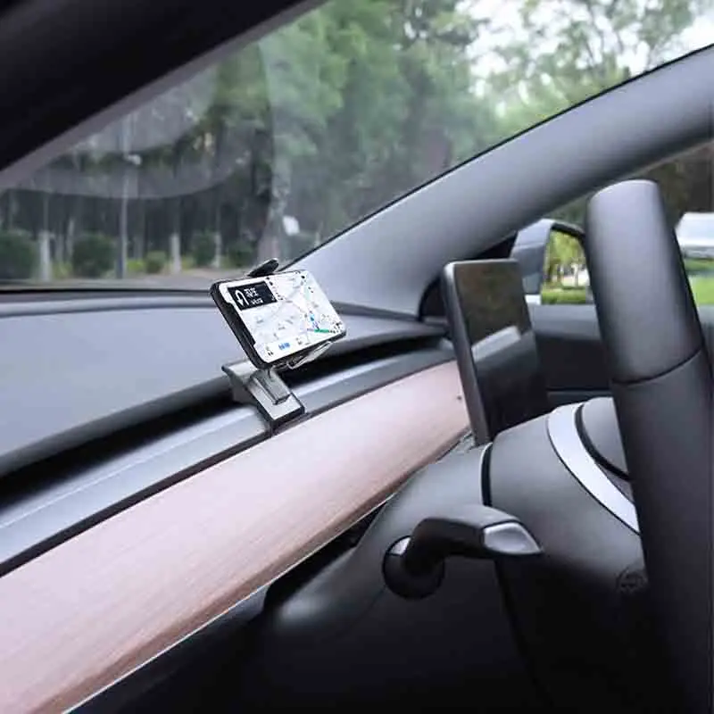 Mobile Phone Holder Base for Tesla Model 3 /X / S / Y Phone Mount Support GPS Support Adapter Car Interior 2019-2022
