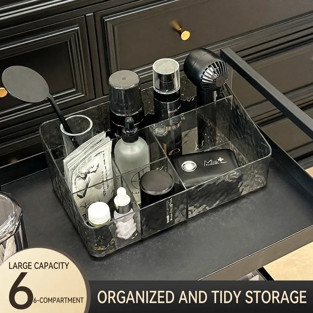 Mehrteilige Aufbewahrungsbox mit Wasserwellen-Design für Wimpernverlängerungen, geteilter Schreibtisch-Organizer für Kosmetik und Wimpern-Schönheitswerkzeuge – Detail 1