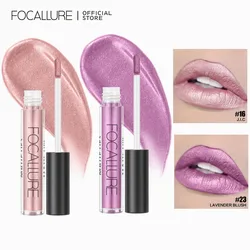 FOCALLURE-Rouge à Lèvres Liquide Nacré Imperméable pour Femme, Glaçure Longue Durée, Coupe Antiarina, Maquillage Cosmétique