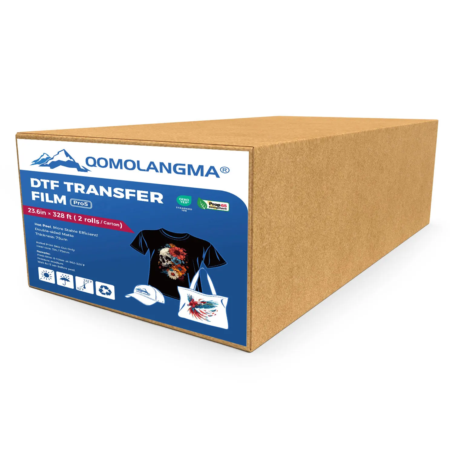 

US Stock 2 Rolls/Pack ProS Instant Hot Peel 23.6in x 328ft/60cm x 100m DTF Transfer Film Double Sided Bulk Wholesale
