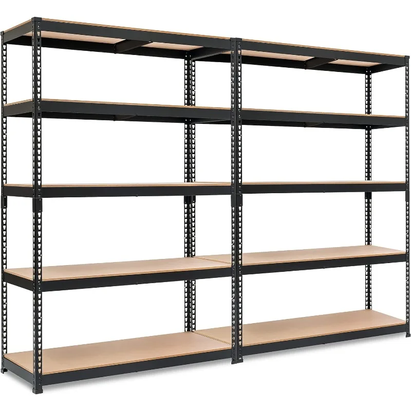 

5 Tier Laminated Heavy Duty Garage Storage Adjustable Wide Size Metal Shelving Unit Utility Rack Shelves Organization