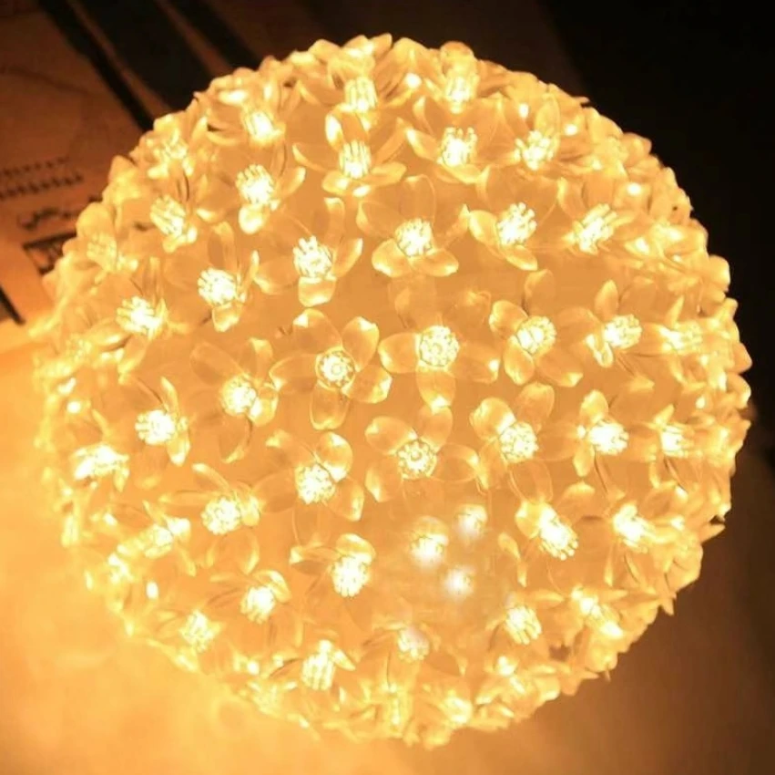 led cherry blossom ball light holiday Christmas decorative atmosphere colored lamp decoration often bright with flash ball light