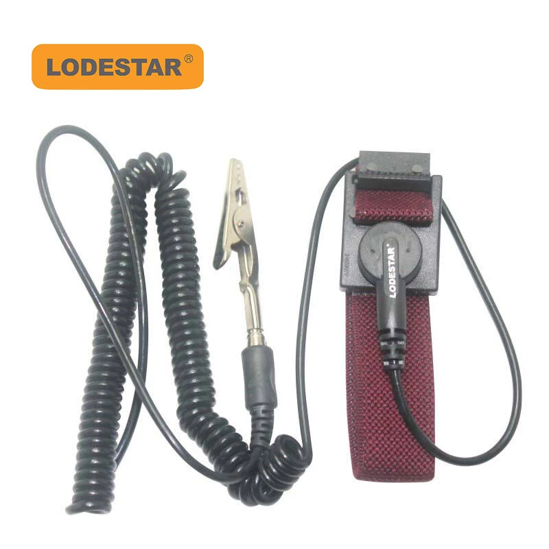 LODESTARAnti Static Bracelet Static Cordless Wireless Adjustable ESD Discharge Cable Wrist Strap Hand Strap Wrist Strap