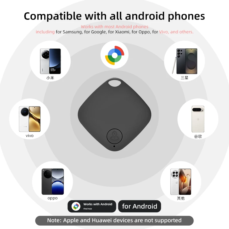 Bluetooth 5.0 Tracker Anti Lost Device Round Pet Kid Bag Wallet Accurate Tracking Mini Smart Finder Locator Only For Android New