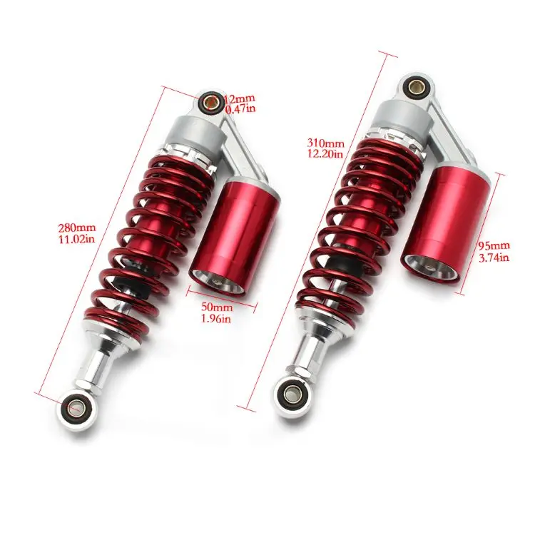 265mm 280mm Round motorcycle Shock Absorbers For Yamaha XVS250 DRAG STAR 88-07 DT80 81-83 GT80 73-80 MX80 80-82 SR250SE 77-85