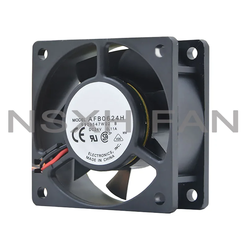 Ventiladores com rolamento de esferas, rolamento de esferas, 24v, 0.12a, 6025, 60x60x25mm, modelo afb0624h