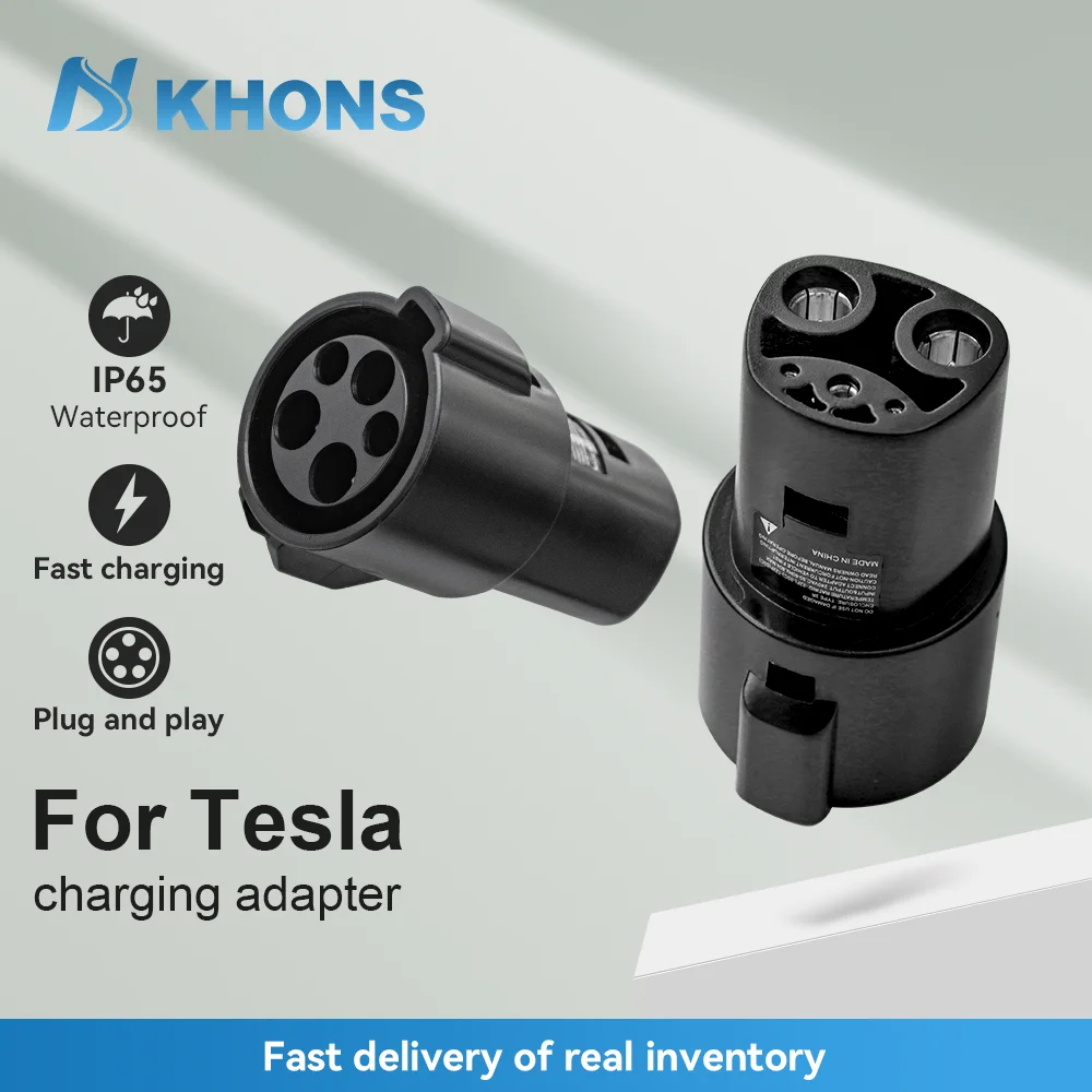 Khons Type1 to TS-NACS Electric Vehicle Adapter Charging For Tesla Model X Y 3 S For EV Charger Connector Conversion