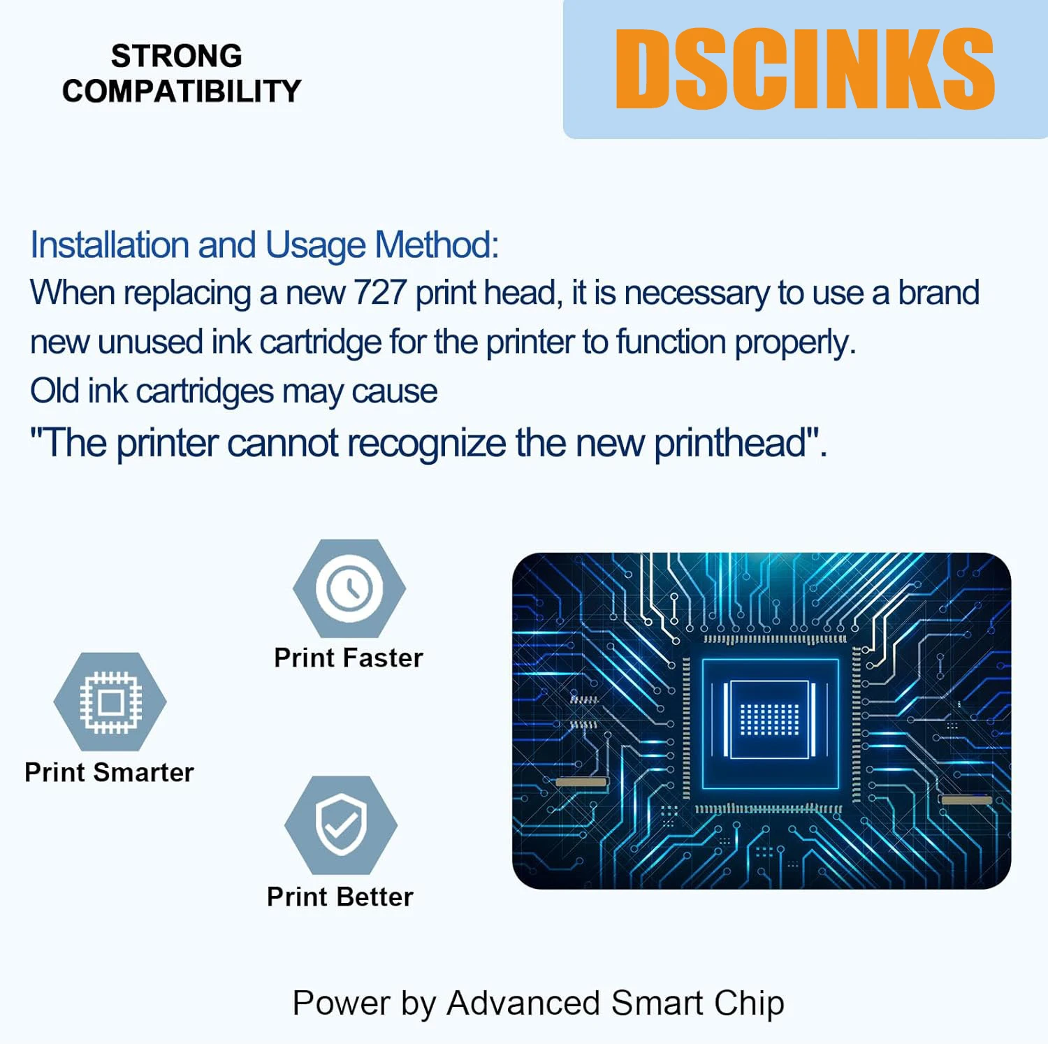 For HP 727 Printhead B3P06A Pinter Head Compatible For HP T1500 T1530 T2500 T2530 T3500 T920 T930 Large Format Plotter Printer