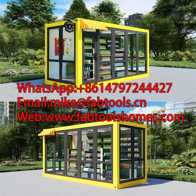 Low Cost Container House & Modular House with Large Space Can Be Used on the Street