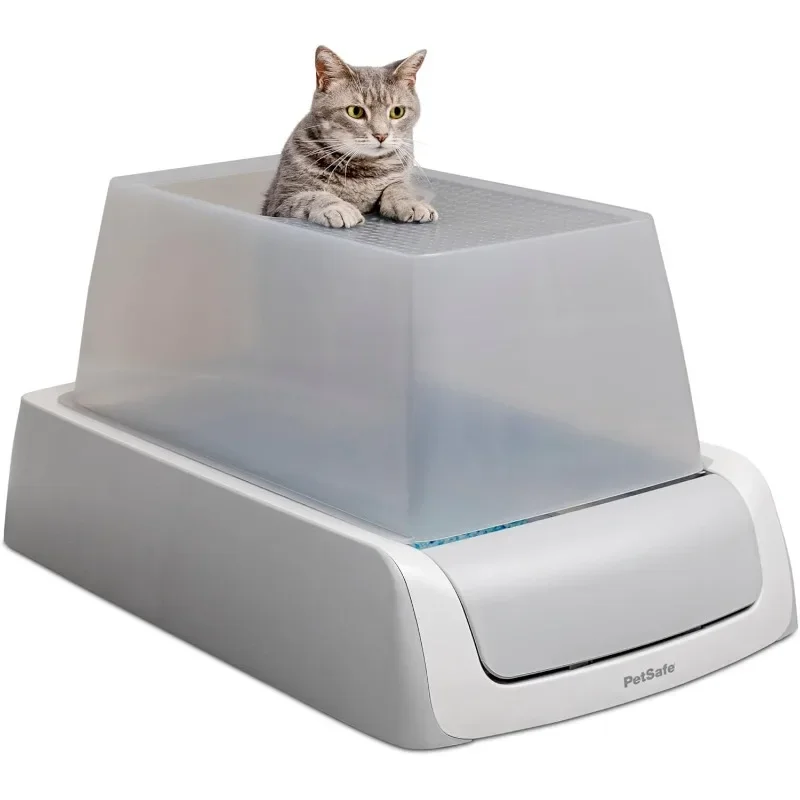 PetSafe Self Cleaning Cat Litter Box Hands Free Cleanup with Disposable Crystal Trays Less Tracking Better Odor Control