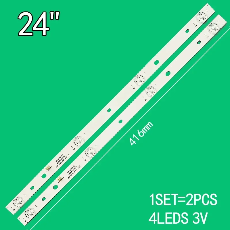 2 Stuks 416Mm 4Leds 3V Voor 24 "Tv 24d3006v2w4c1b41618m0 JS-D-JP24DK-041EC MS-L1628 24d6b4cx41617 MS-L1680