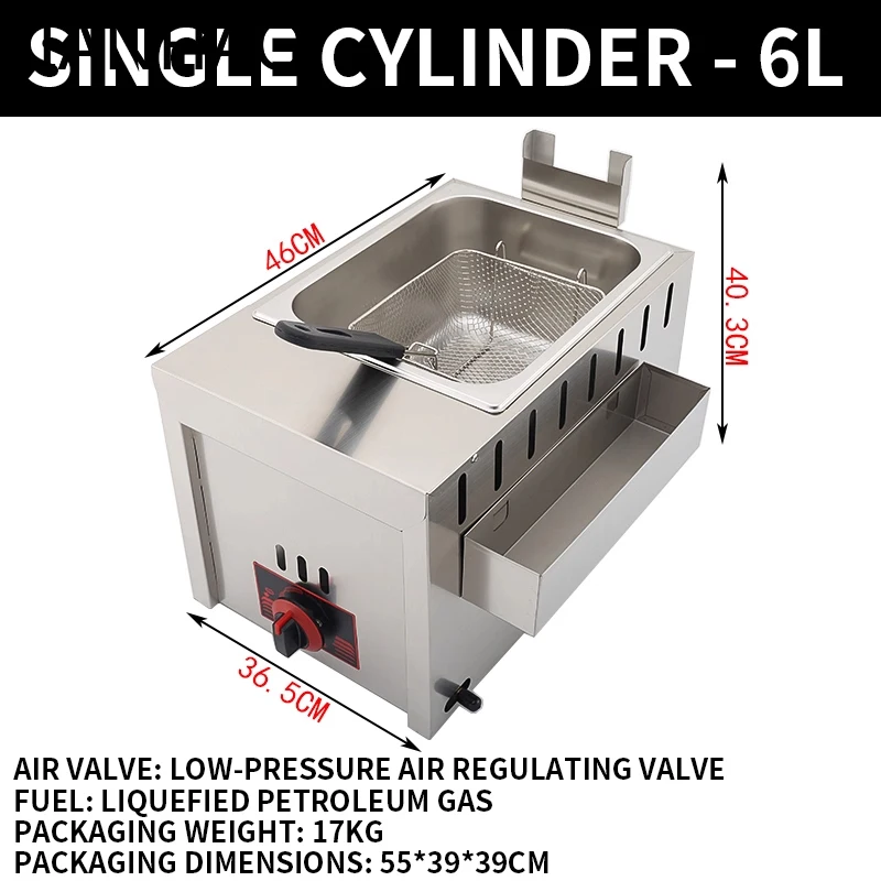 Commercial Electric Frying Pan Large Capacity Thickening Function Deep Frying Chicken Fried Chicken French Fries