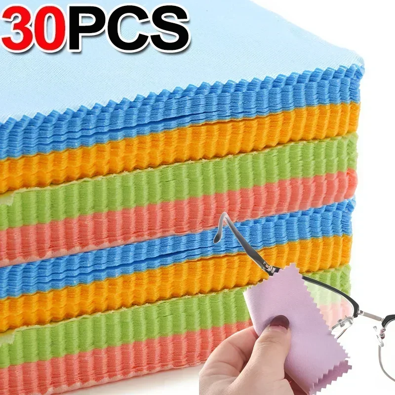 

30Pcs Microfiber Cleaning Cloth High Quality Chamois Glasses Cleaner for Glasses Cloth Len Phone Screen Cleaning Wipes Wholesale