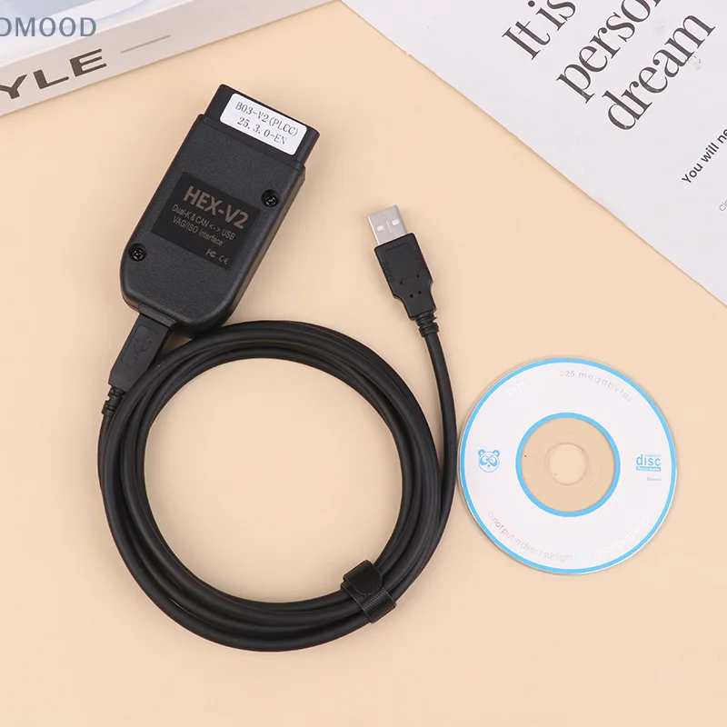 

[CR]HEX V2 Кабель VCDS Интерфейс 24,7 ATMEGA162 5054 USB-интерфейс для мультибрендового автомобильного детектора поддерживает английский язык