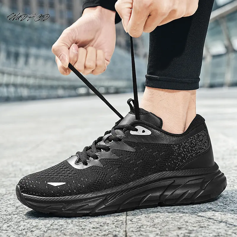 Running Sneaker Plus Size 45 46 47 48 Men Shoe Fashion Casual Knitting Mesh Breathable Height Increased Flat Platform Sport Shoe