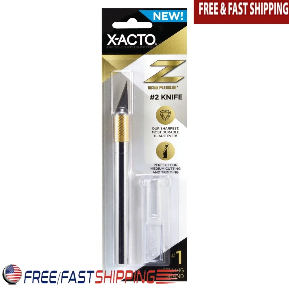 

Прецизионный нож серии Z # 2 инструмента для рукоделия с лезвием с циркониевым нитридом. Сверхмощная резка включает защитный колпачок.