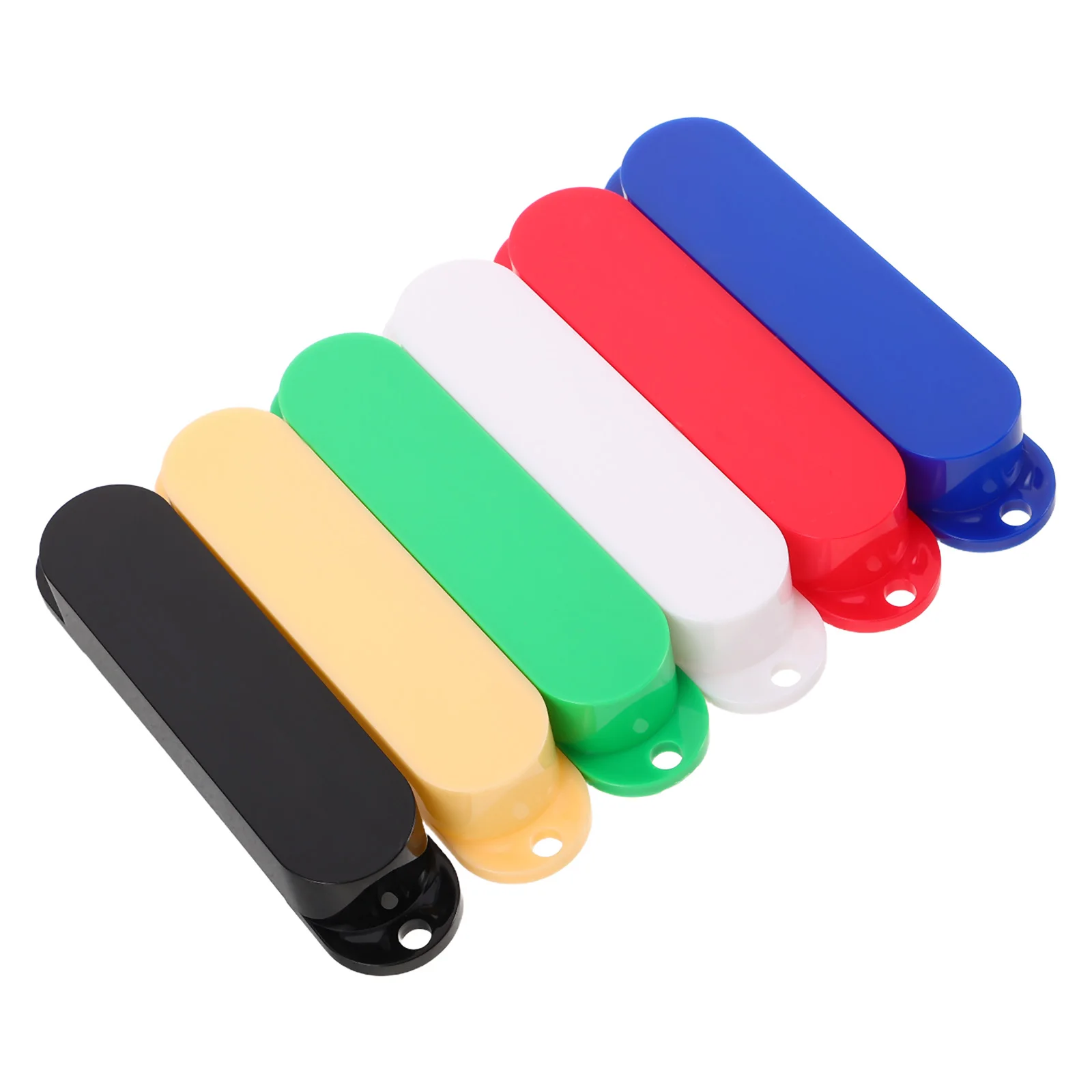 

6 Pcs Electric Guitar Accessories Pickup Covers Shell Plastic Coil Casing Shield Pickups