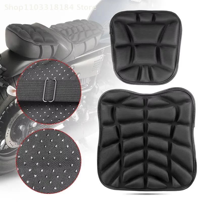 2PCS Universal Fit Shock Absorbing Gel Cushion for Seat, Breathable 3D Comfort Fit Motorcycle Seat Pad