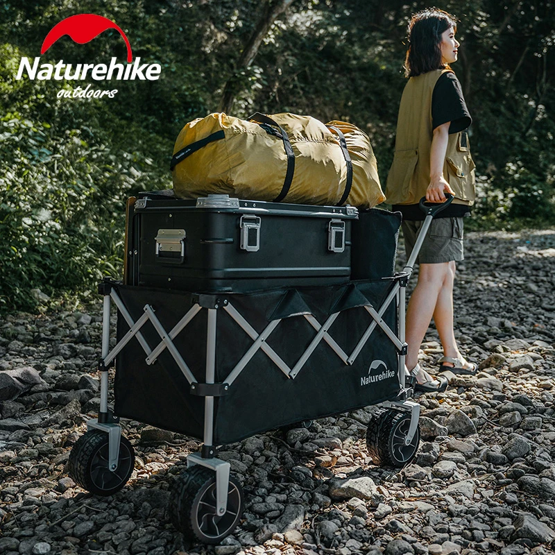 Naturehike Camping Trolley Foldable Multifunctional Outdoor Picnic Barbecue Table beach camping cart Portable barbecue Trolley