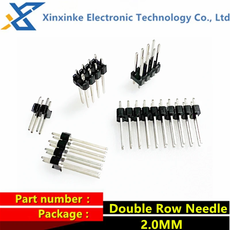 Spacing 2.0MM Straight Needles Double Row Needle 2*2P/3/4/5/6/7/8/9/10/12/15/20/40 Pins