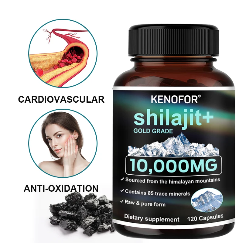 

Shilajit Purest Гималайская смола Shilajit — золотого класса с полной тазовой кислотой и минеральным слоем 85+ следов для поддержки энергии и иммунитета