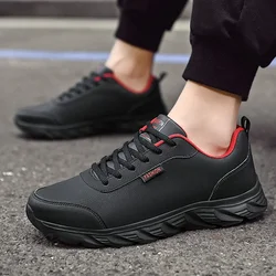 Men Running Shoes Breathable Sneakers Men Lightweight Outdoor Sport Shoes Leather Men Walking Athletic Shoes Zapatos Deportivos