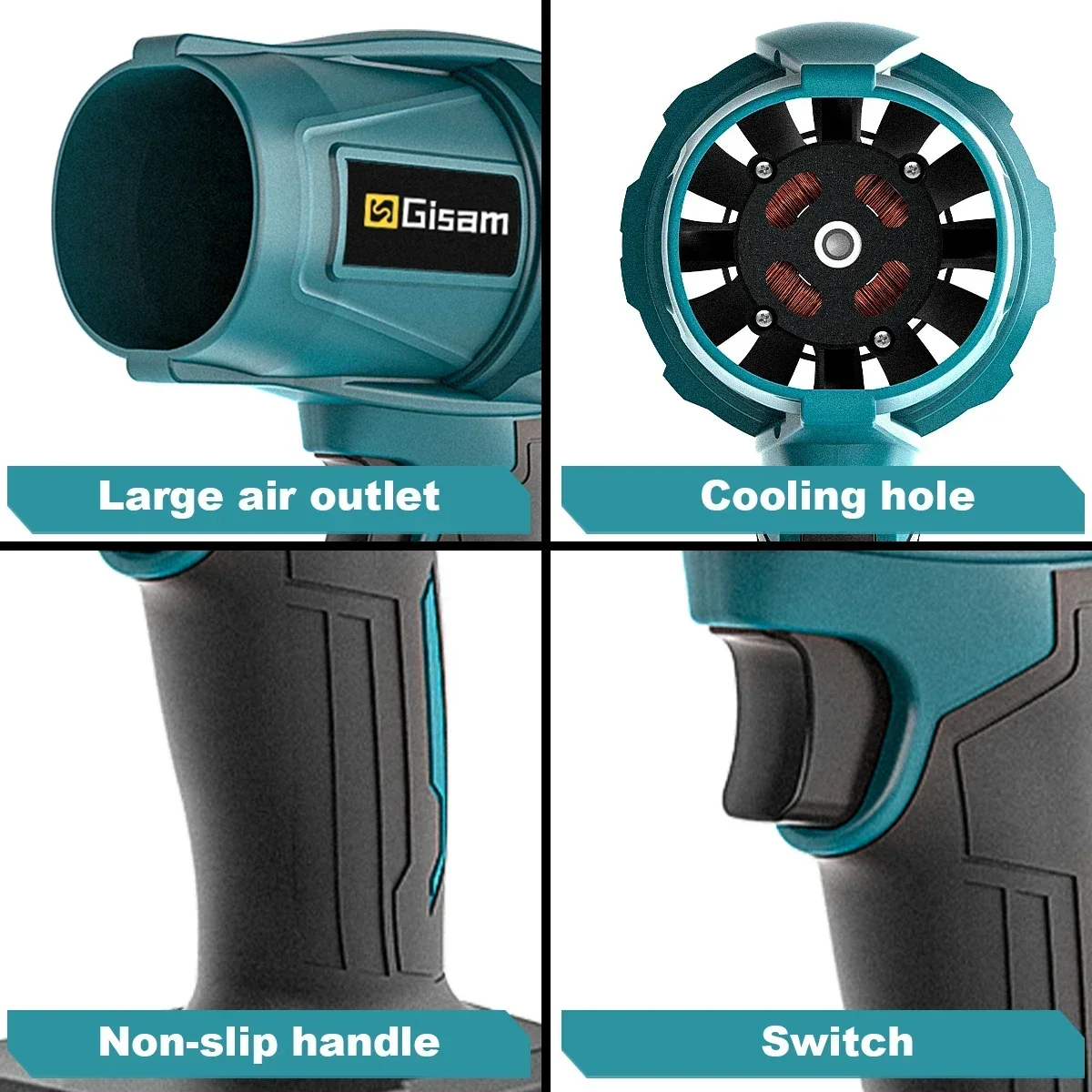 200 mt/s Bürstenlosen Turbo Jet Fan Gebläse Luft Gebläse Handheld Heftigen Kanal Fan Elektrische Gebläse Power Tool für Makita 18 V Batterie