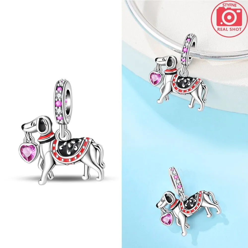 Dog Pendant Silver Colors for Charms Silver Colors Original Bracelet for Jewelry Making