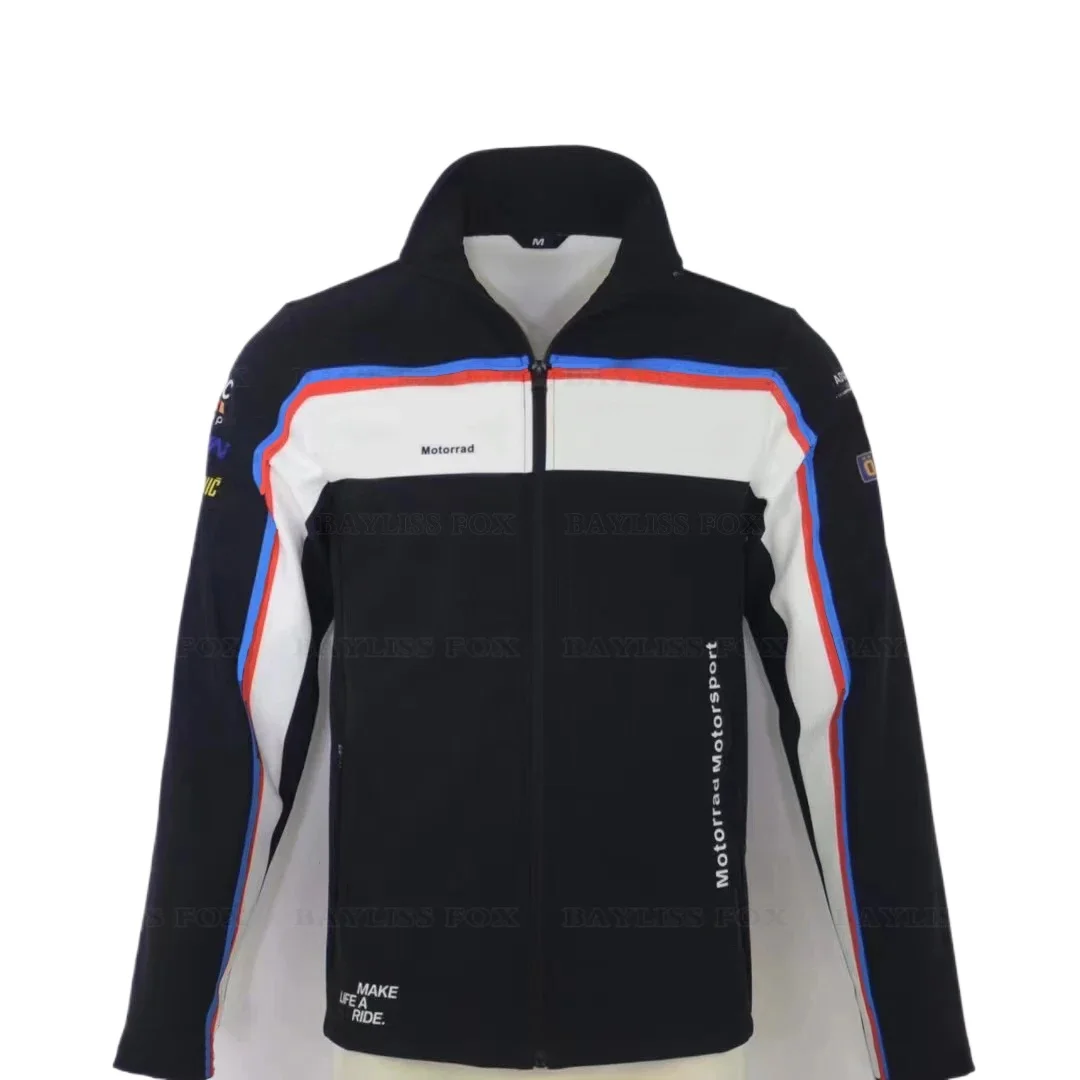 Sudadera de Carreras Motorsport para BMW Motorrad WorldSBK, Chaqueta Deportiva de Motociclismo con Cierre, Resistente al Viento, Mantiene el Calor, Azul Oscuro