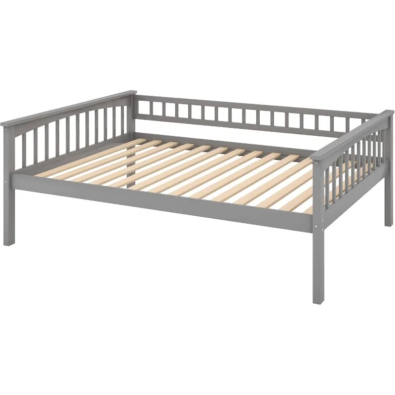 Full-Over-Full Bunk Bed, Solid Wood Full Size Bunk Bed with Two Storage Drawers, Convertible Bunk Bed Can Be Converted Into Two