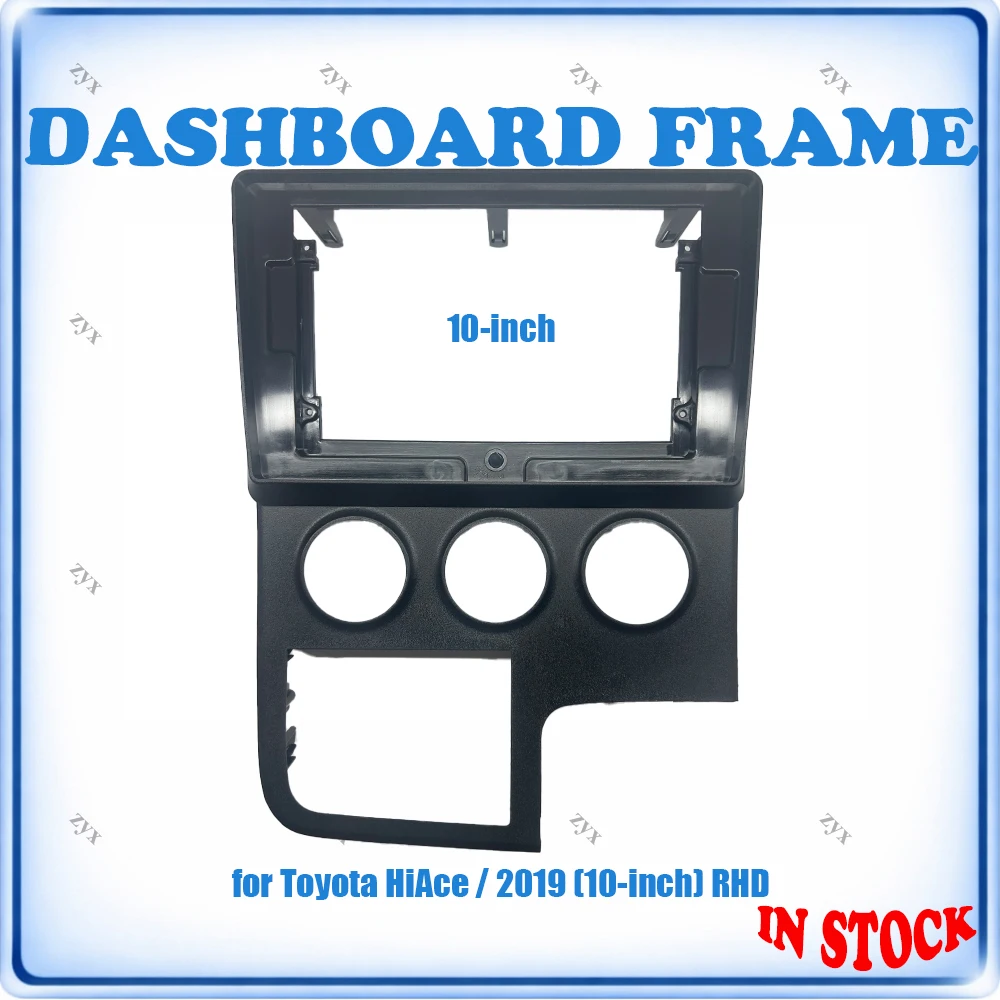 Car Radio Fascia Frame For Toyota HiAce 2019 10 inch RHD With Canbus & Wiring Harness Plug & Play No Cutting