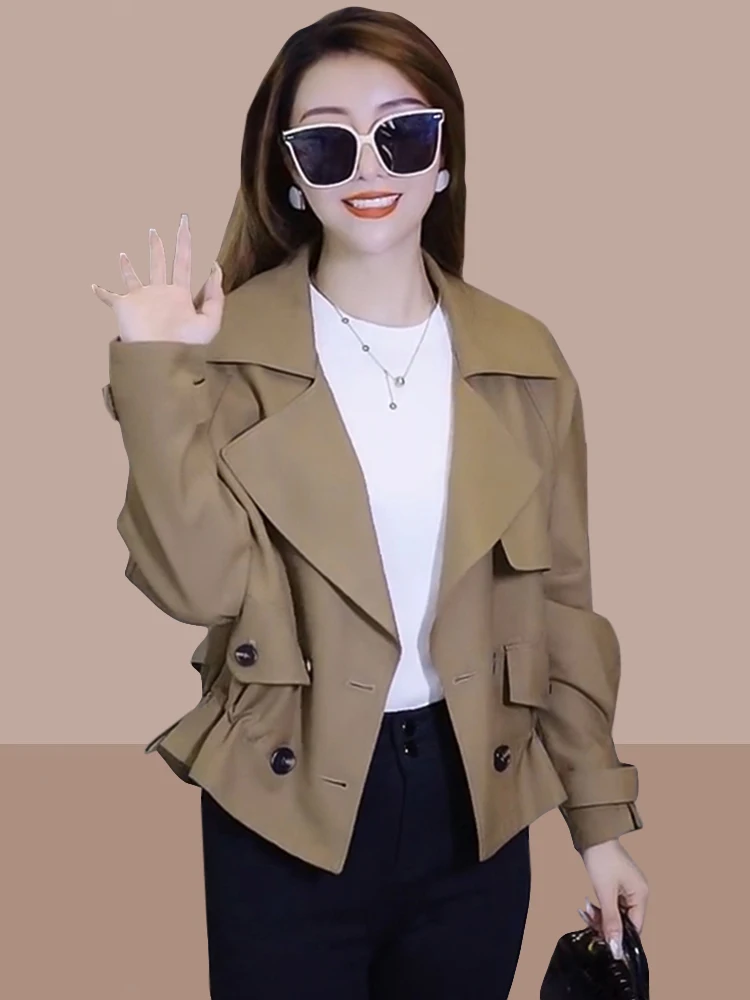 Short Style Fashionable Women's Windbreaker Jacket 2026 New Arrival Spring Autumn Versatile Elegant Quality Top Commute Korea...