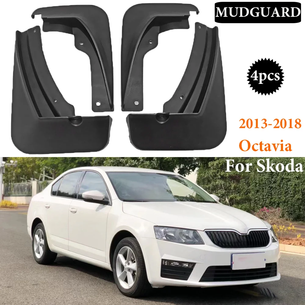 

4X Car Mud Flaps For Skoda Octavia A7 5E 2013-2018 Mudflaps Splash Guards Mud Flap Mudguards Fender Front Rear Car-Styling