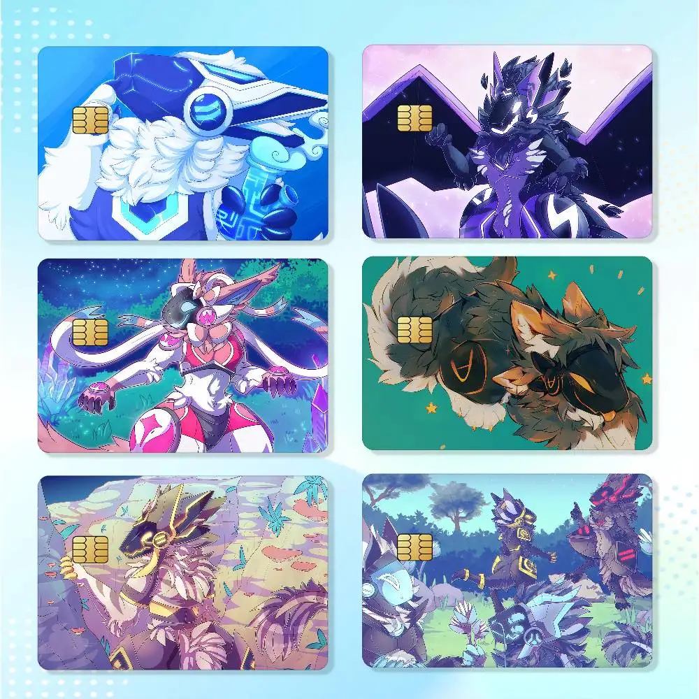 Art G-Grumpy P-Protogen-S Matte Card Stickers For Credit Cards Debit Cards And Transit Cards 4Pcs