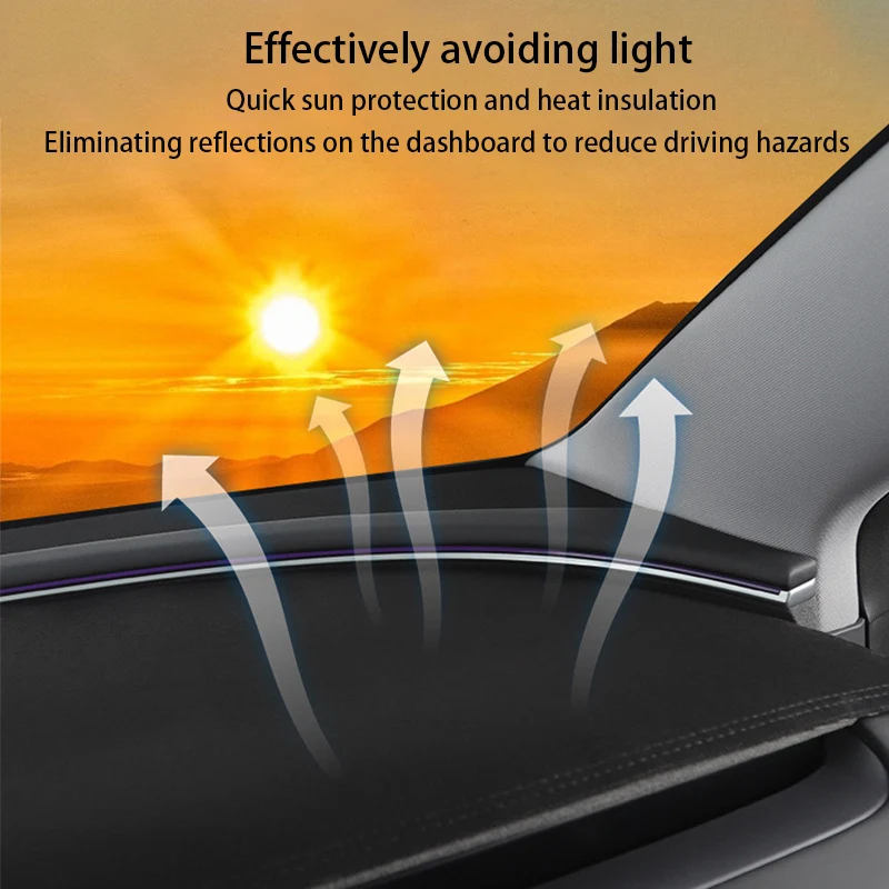 Dashboard Cover For New Tesla ModelY Juniper 2025 Center Console Accessories Dash Mat Protector Select Suede Fabric Sunshade Pad