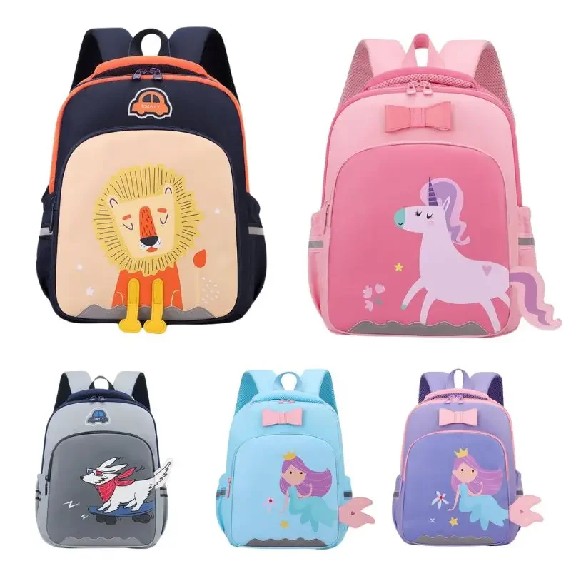 

Wholesale Designer Lightweight Waterproof Cartoon Mermaid Unicorn Zoo Elementary Kindergarten Backpack Children Schoolbag