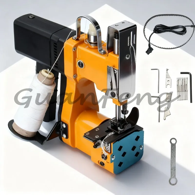 Electric Woven Bag Closing Machine, Handheld Snakeskin Sack Sealing Closer Tool for Agricultural Textile Bag Packing