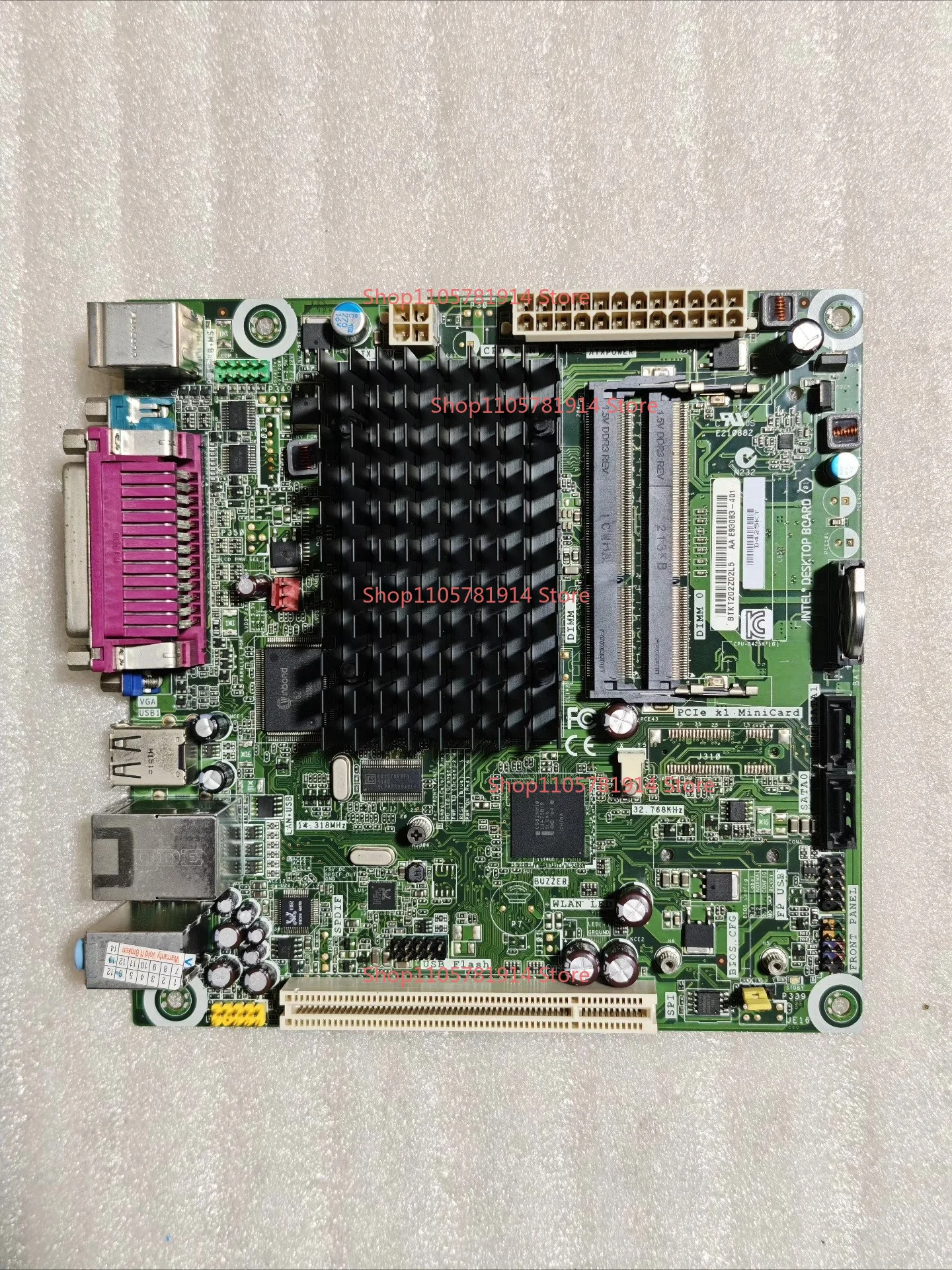 For Intel D425KT Industrial Control Small Main Board, 17 * 17 Main Board, D425 Processor, Dual DDR3 Memory Slot