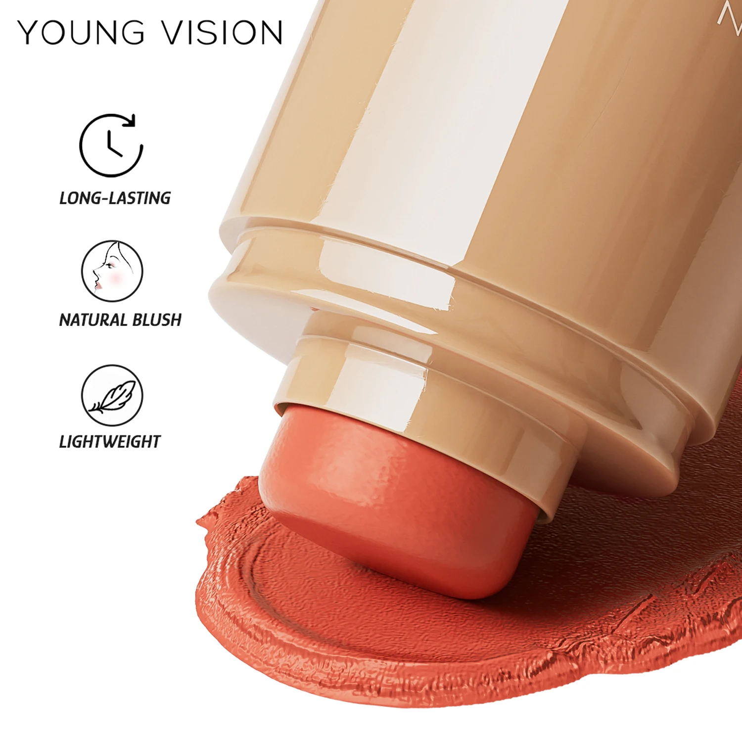 أحمر خدود يونج فيجن مكون من 6 ألوان غير لامعة ذات مظهر طبيعي ومقاوم للماء والشفاه والخد ذات الاستخدام المزدوج وملمس كريمي أحمر الخدود #4